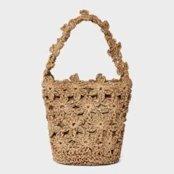 Straw Mini Floral Bucket Bag - A New Day™ Beige: Woven Paper Straw, Magnetic Closure, Structured Design 11 Straw Mini Floral Bucket Bag - A New Day™ Beige: Woven Paper Straw, Magnetic Closure, Structured Design -A New Day™ GUEST 8410d867 5676 43f8 8178 5605b6cbb53d