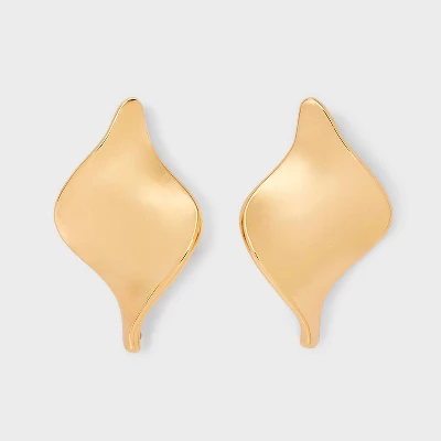 Twisted Post Earrings - A New Day™ Gold: Hypoallergenic Zinc Linear Earrings, Metallic Finish, 1.19" Length 5 Twisted Post Earrings - A New Day™ Gold: Hypoallergenic Zinc Linear Earrings, Metallic Finish, 1.19" Length - Image 3