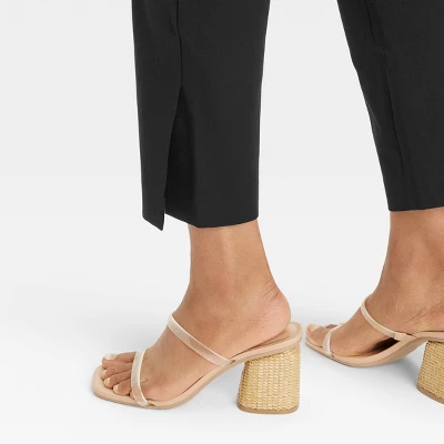 Women's Mid-Rise Slim Straight Fit Side Split Trousers - A New Day™ 4 Women's Mid-Rise Slim Straight Fit Side Split Trousers - A New Day™ - Image 3