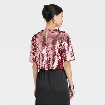 Women's Short Sleeve Paillettes - A New Day™ 3 Women's Short Sleeve Paillettes - A New Day™