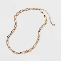 Channel And Station Chain Necklace - A New Day™ Gold -A New Day™ GUEST 880b8e0e 0b89 4aed bb21 879d6b23c62a