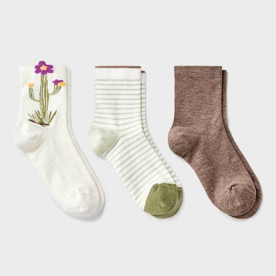 Women's 3pk Mid Crew Socks - A New Day™ 6 Women's 3pk Mid Crew Socks - A New Day™ - Image 4