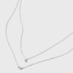 Silver Plated Cubic Zirconia Station Layered Necklace - A New Day™ Silver: Lobster Claw Clasp, 16-19" Length 8 Silver Plated Cubic Zirconia Station Layered Necklace - A New Day™ Silver: Lobster Claw Clasp, 16-19" Length -A New Day™ GUEST 8af4bc21 45bf 41bb 8df2 f379eb9d44c5