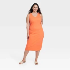 Women's Rib Knit Side Ruched Bodycon Dress - A New Day™ -A New Day™ GUEST 8cb4e897 4d0c 4e6c b900 b635080dd75c