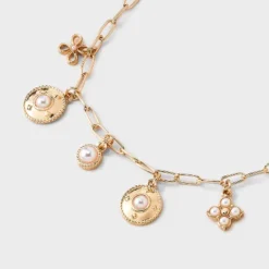 Pearl Charm Necklace - A New Day™ Gold 8 Pearl Charm Necklace - A New Day™ Gold -A New Day™ GUEST 8fe7b1b1 b25b 4afc 979e 3e26c8d61da7
