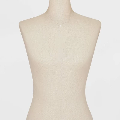 Sterling Silver Cubic Zirconia Tag Pendant Necklace - A New Day™ Silver 3 Sterling Silver Cubic Zirconia Tag Pendant Necklace - A New Day™ Silver