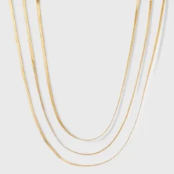 Herringbone Multi-Strand Necklace - A New Day™ Gold: Nickel-Free Metal, Lobster Claw Clasp, 20" Length 9 Herringbone Multi-Strand Necklace - A New Day™ Gold: Nickel-Free Metal, Lobster Claw Clasp, 20" Length -A New Day™ GUEST 91db9ac2 484c 44f6 aef9 fd25f9bd50c8