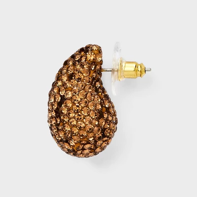 Rhinestone Embedded Teardrop Earrings - A New Day™ 3 Rhinestone Embedded Teardrop Earrings - A New Day™