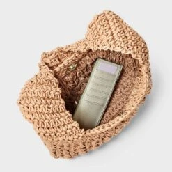 Straw Tie-Top Shoulder Bag - A New Day™ Light Brown: Woven Paper, Structured Handbag, Adjustable Strap 9 Straw Tie-Top Shoulder Bag - A New Day™ Light Brown: Woven Paper, Structured Handbag, Adjustable Strap -A New Day™ GUEST 9479f970 0c47 483b 9e33 bbae7bc58839
