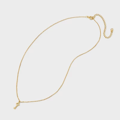 Cubic Zirconia 14k Gold Plated Pave Necklace With Extender - A New Day™ 4 Cubic Zirconia 14k Gold Plated Pave Necklace With Extender - A New Day™ - Image 2