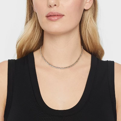 Crystal Rhinestone Chain Necklace - A New Day™ Gold 3 Crystal Rhinestone Chain Necklace - A New Day™ Gold