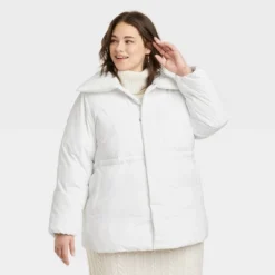 Women's Mid Length Relaxed Puffer Jacket - A New Day™ -A New Day™ GUEST 993b5f09 ed57 4fc5 8ad2 23763f85bbd5