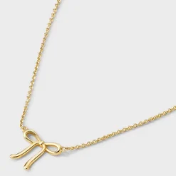 14K Gold-Plated Bow Necklace - A New Day™ Gold -A New Day™ GUEST 9c4fe6f3 05fb 4e46 be51 2a3eaaf26279
