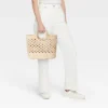 Straw Circle Handle Tote Handbag - A New Day™ Ivory: Woven Structured Bag, Paper Straw Material -A New Day™ GUEST 9c912e10 34ad 4ba7 acc6 babb7a9e81cc