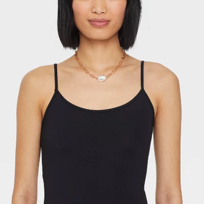 Baroque Pearl Pendant Necklace - A New Day™ Gold 3 Baroque Pearl Pendant Necklace - A New Day™ Gold