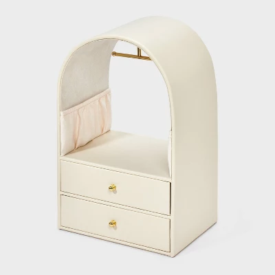 Rounded Standing Jewelry Organizer With Drawers - A New Day™ Cream 4 Rounded Standing Jewelry Organizer With Drawers - A New Day™ Cream - Image 2