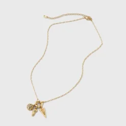 A New Day™ 41 14K Gold Dipped Cubic Zirconia Soccer And All Stars Charm Necklace - A New Day™ Gold