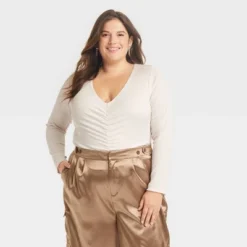 Women's Long Sleeve Ruched Slim Fit Bodysuit - A New Day™ 13 Women's Long Sleeve Ruched Slim Fit Bodysuit - A New Day™ -A New Day™ GUEST 9e5af9e2 1808 4e93 baac 373b181a715e