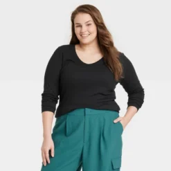 Women's Long Sleeve V-Neck T-Shirt - A New Day™ -A New Day™ GUEST a019eea4 ab75 4d16 9f8e c792f4a0e161