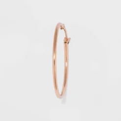 Two-Tone Sterling Silver Hoop Fine Jewelry Earring Set 2pc - A New Day™ Silver/Rose Gold