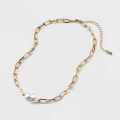 Baroque Pearl Pendant Necklace - A New Day™ Gold 8 Baroque Pearl Pendant Necklace - A New Day™ Gold -A New Day™ GUEST a59d6447 a860 4529 b1b5 ba10cfd4c19d