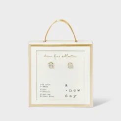 14K Gold Plated Cubic Zirconia Stud Earrings - A New Day™ Gold 7 14K Gold Plated Cubic Zirconia Stud Earrings - A New Day™ Gold -A New Day™ GUEST a6cdb9b8 2403 4dca ac2c 9dd5a105e002