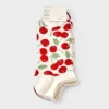 Women's Cherries 3pk Low Cut Socks - A New Day™ Ivory/Red 4-10 -A New Day™ GUEST a707dc67 a0fb 4f6a 852e addcc249a014