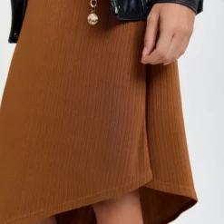 Women's Asymmetrical Knit Midi Sheath Dress - A New Day™ Brown -A New Day™ GUEST a9838a46 21bc 4cd1 9a0f 4f9420e13602