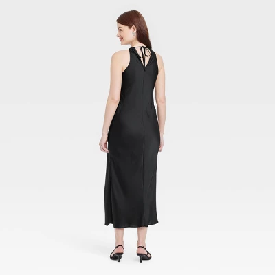 Women's Satin Halter Maxi Slip Dress - A New Day™ 3 Women's Satin Halter Maxi Slip Dress - A New Day™