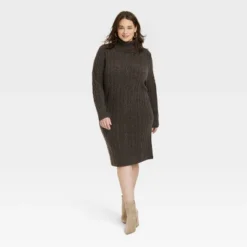 Women's Turtleneck Long Sleeve Cozy Sweater Dress - A New Day™ 8 Women's Turtleneck Long Sleeve Cozy Sweater Dress - A New Day™ -A New Day™ GUEST acb50360 ce5d 4db8 8c96 6c85cb66467f