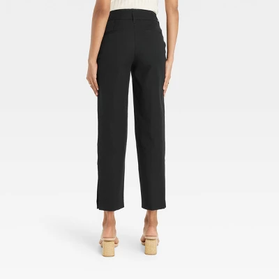 Women's Mid-Rise Slim Straight Fit Side Split Trousers - A New Day™ 2 Women's Mid-Rise Slim Straight Fit Side Split Trousers - A New Day™