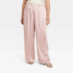 Women's High-Rise Wide Leg Satin Pants - A New Day™ -A New Day™ GUEST ad3f8c02 97c3 4b00 8dd9 2f40f940f5af