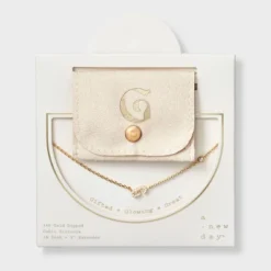 14K Gold Dipped Cubic Zirconia Initial Necklace - A New Day™ -A New Day™ GUEST ae51af0e 2c03 4a72 916d 2b4245602fce