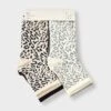 Women's Leopard & Solid Ribbed 6pk Ankle Socks - A New Day™ Black/Gray/Ivory 4-10