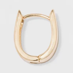 Huggie Hoop Earrings - A New Day™ Gold: Snap Closure, Nickel-Free Metal, Zinc Alloy