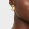 Puffy Hoop Earrings - A New Day™ Gold: Nickel-Free Metal, Zinc, Post Closure, 1.14" Length, 0.78 Oz Weight 2 Puffy Hoop Earrings - A New Day™ Gold: Nickel-Free Metal, Zinc, Post Closure, 1.14" Length, 0.78 Oz Weight -A New Day™ GUEST b18777e9 8976 465b 9fc2 305e6dbca16d