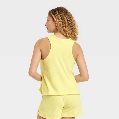 Women's Terry Tank Top - A New Day™ Yellow 3 Women's Terry Tank Top - A New Day™ Yellow