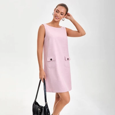 Women's Decorative Pockets Mini A-Line Dress - A New Day™ 4 Women's Decorative Pockets Mini A-Line Dress - A New Day™ - Image 2