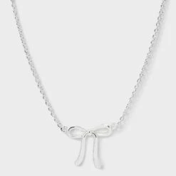 Silver Plated Bow Necklace - A New Day™ Silver 9 Silver Plated Bow Necklace - A New Day™ Silver -A New Day™ GUEST b3c60b42 0350 4ed4 870a 2c75af39d1e4
