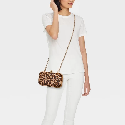 Minaudiere Clutch Crossbody Bag - A New Day™ Leopard 3 Minaudiere Clutch Crossbody Bag - A New Day™ Leopard