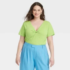 Women's Short Sleeve V-Neck Linen T-Shirt - A New Day™ -A New Day™ GUEST b5867f8b f2b2 4e17 9d0f 2497ecfc2185