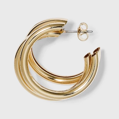 Multi Tube Hoop Earrings - A New Day™ Gold: Nickel-Free Metal, Post Closure 4 Multi Tube Hoop Earrings - A New Day™ Gold: Nickel-Free Metal, Post Closure - Image 2