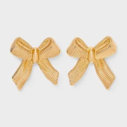 Textured Bow Earrings - A New Day™ Gold -A New Day™ GUEST b5de8f77 6ed3 46ba 8bd5 c09a20f4820d
