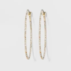 Hoop With Pave Stones Earrings - A New Day 7 Hoop With Pave Stones Earrings - A New Day -A New Day™ GUEST b65fd992 cc28 4b98 9d86 32b8a3fd44b2