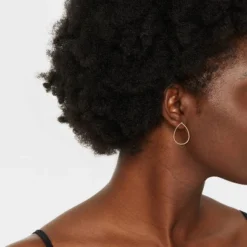 Metal Drop Earrings - A New Day™ Gold: Shiny Brass, Nickel-Free, 1.25" Length -A New Day™ GUEST b947f425 0c21 4322 9c74 4bec18525fd2