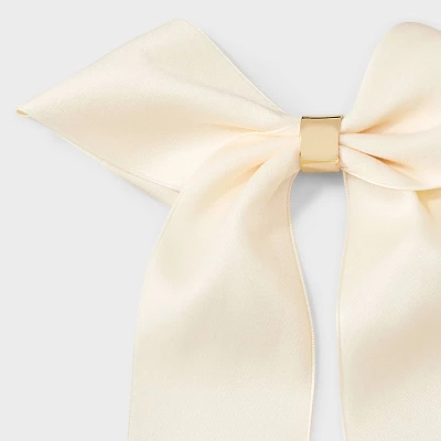 Bow With Gold Center Hair Clip - A New Day™ Ivory 4 Bow With Gold Center Hair Clip - A New Day™ Ivory - Image 2