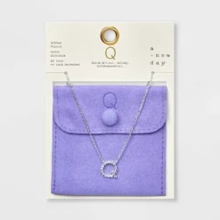Silver Plated Cubic Zirconia Initial Pendant Necklace - A New Day™ Silver 41 Silver Plated Cubic Zirconia Initial Pendant Necklace - A New Day™ Silver -A New Day™ GUEST bbca1620 2c1e 412f 9024 273202a9c69b