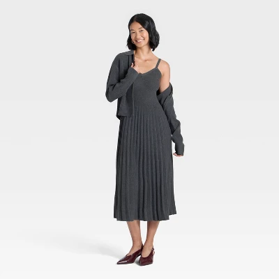 Women's Pleated Midi Sweater Dress - A New Day™ 4 Women's Pleated Midi Sweater Dress - A New Day™ - Image 2