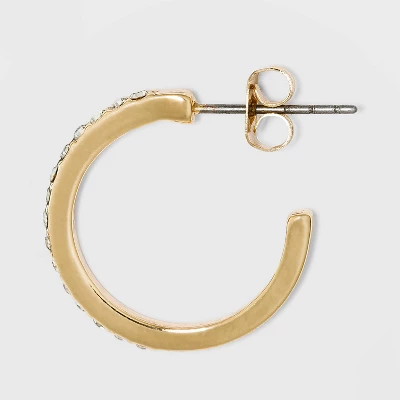 Pave Hoop And Charm Hoop Earring Set 7pc - A New Day™ 3 Pave Hoop And Charm Hoop Earring Set 7pc - A New Day™