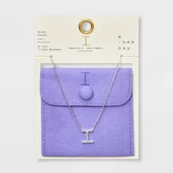 Silver Plated Cubic Zirconia Initial Pendant Necklace - A New Day™ Silver 33 Silver Plated Cubic Zirconia Initial Pendant Necklace - A New Day™ Silver -A New Day™ GUEST bd8080d8 5109 4b5d a921 fc04e1fd89a3
